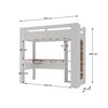 Cama con Escritorio Di Poretti Design 1 Plaza Blanca