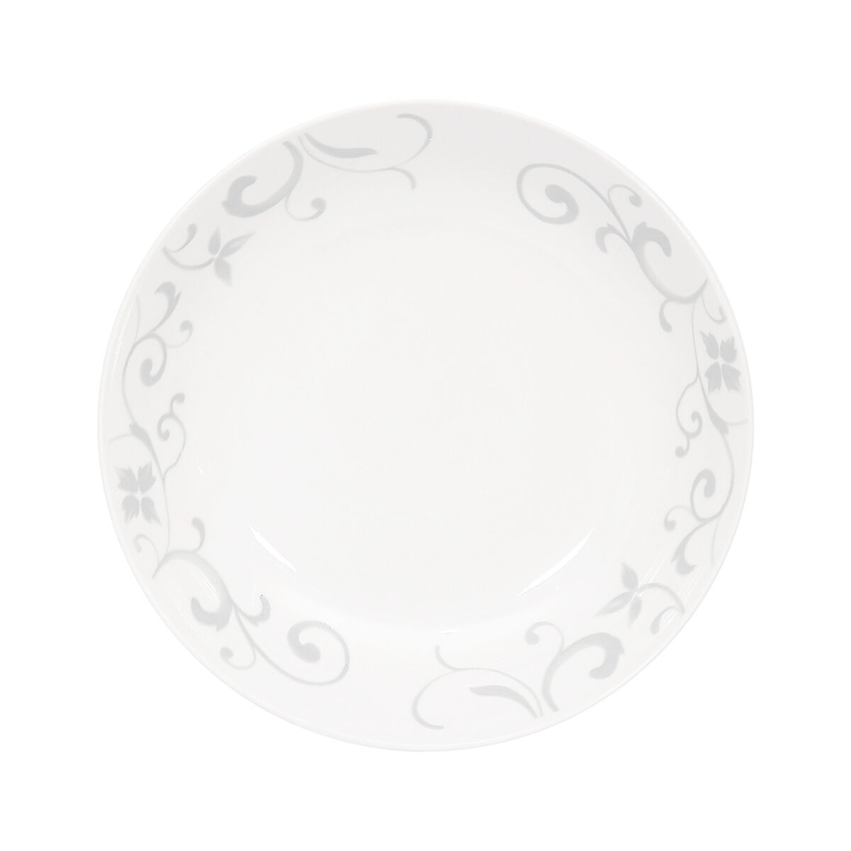 Set Platos Pan Doral Flor 4 Piezas Gris