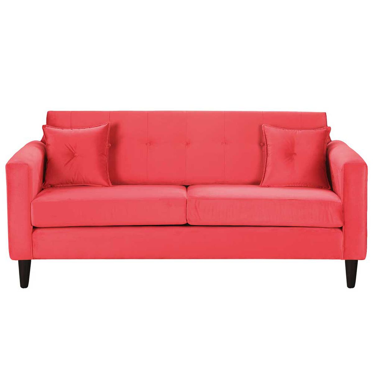 Sof&aacute; Bodevir New Retro Felpa 00 3 Cuerpos Rojo