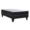 Combo Cama Europea Celta 1,5 Plaza C&aacute;diz + Respaldo 1,5 Plazas + Velador Casanova Nogal + C&oacute;moda Casanova Pisa 6 Cajones Nogal Off White + Set Textiles Casanova 1,5 Plazas + 1 Almohada + Smart TV LED 32" Caixun HD Google TV C32V1HG + Soporte de Pared Fijo Fiddler MV301S