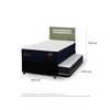Cama Nido CIC 1,5 Plazas Premium + Respaldo Munich Olivo