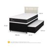 Cama Nido CIC 1,5 Plazas Ortopedic + Respaldo Dublin Alpino