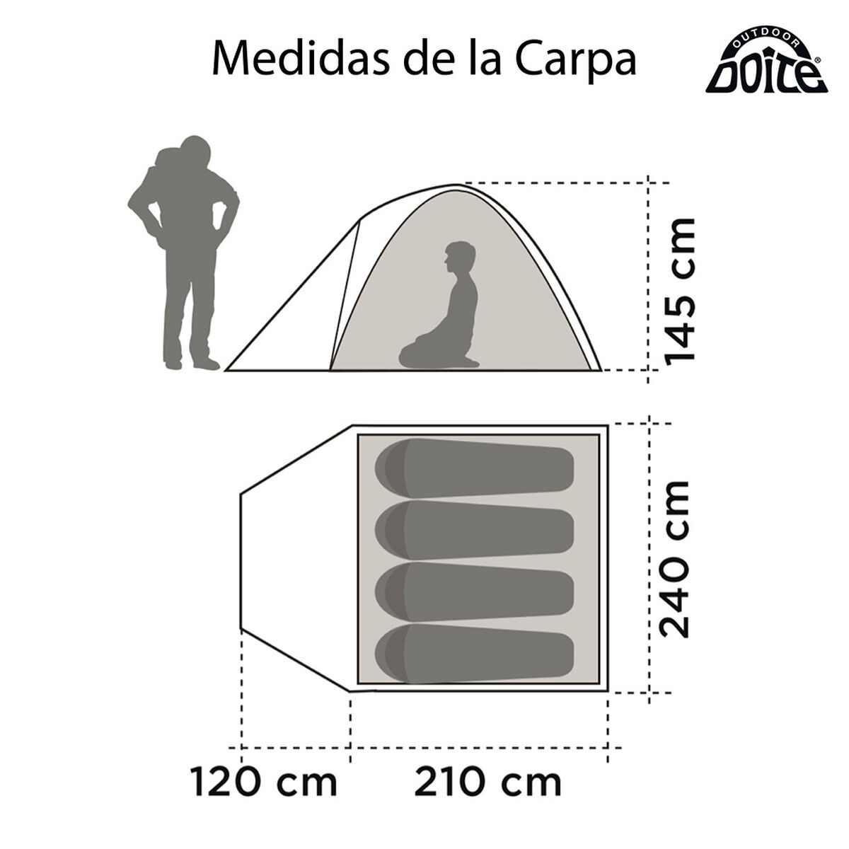 Carpa Doite para 4 Personas