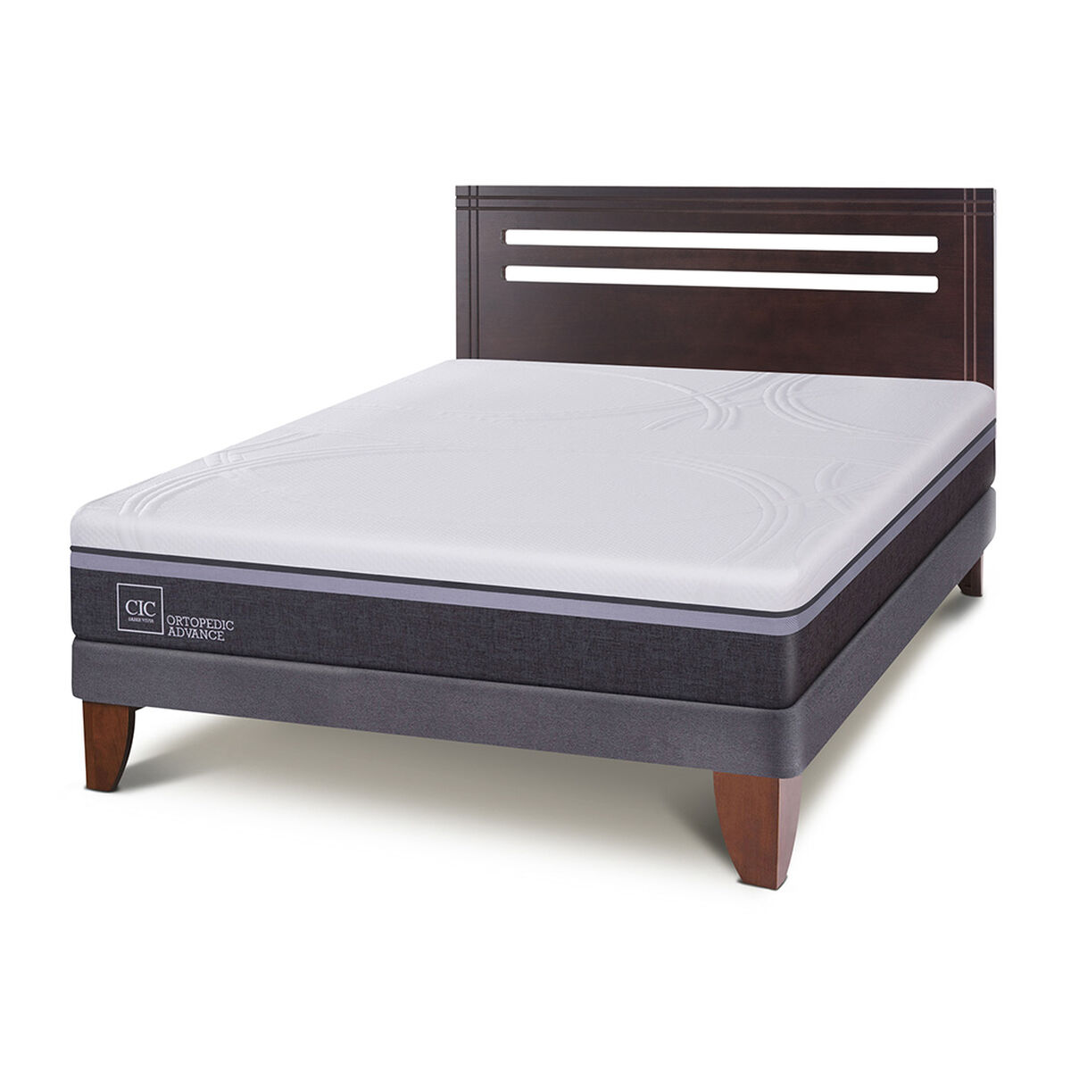 Cama Europea CIC 2 Plazas Ortopedic Advance + Respaldo