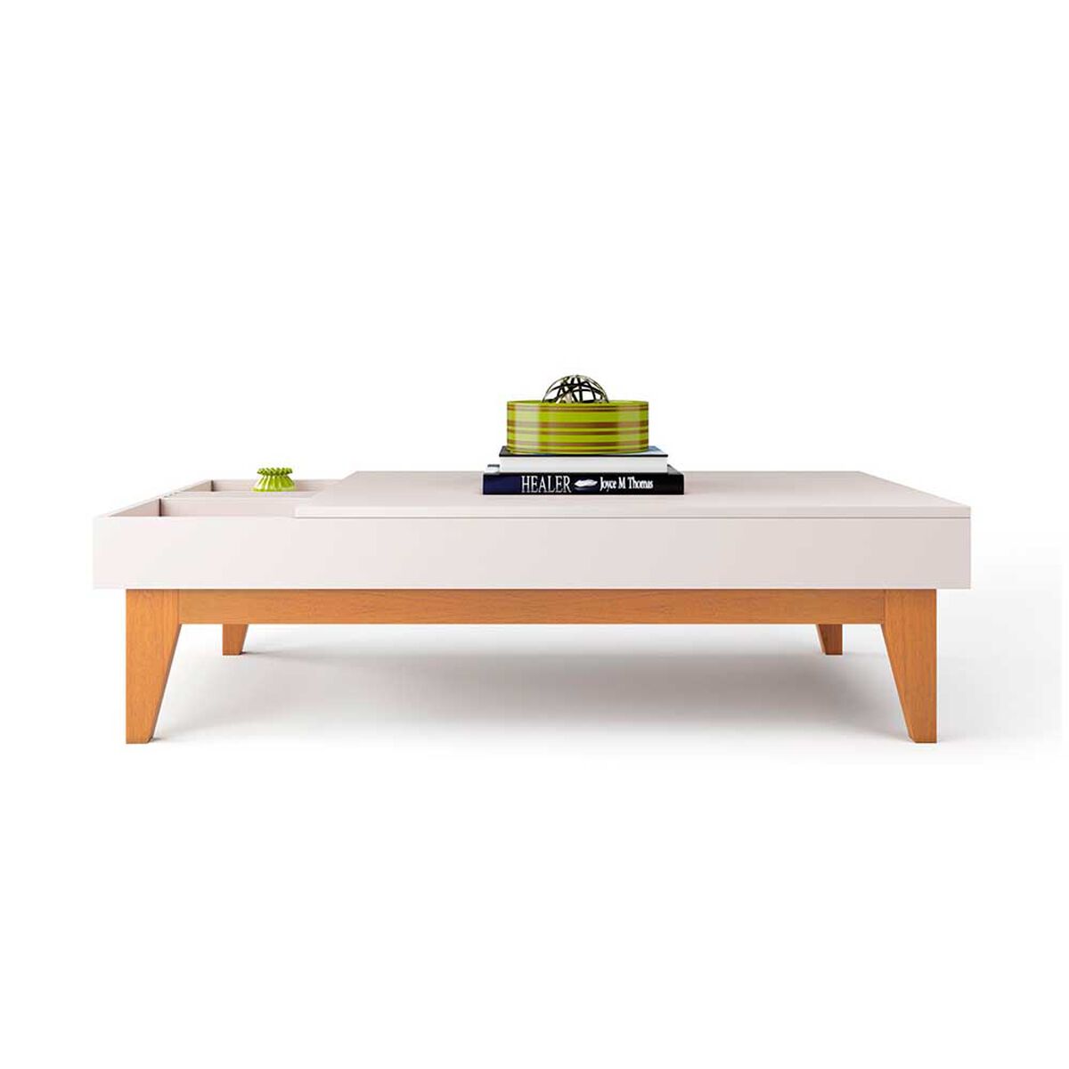 Mesa De Centro Onessta Vitta Blanco y Café