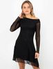 Vestido Corto Manga Larga Mujer Icono
