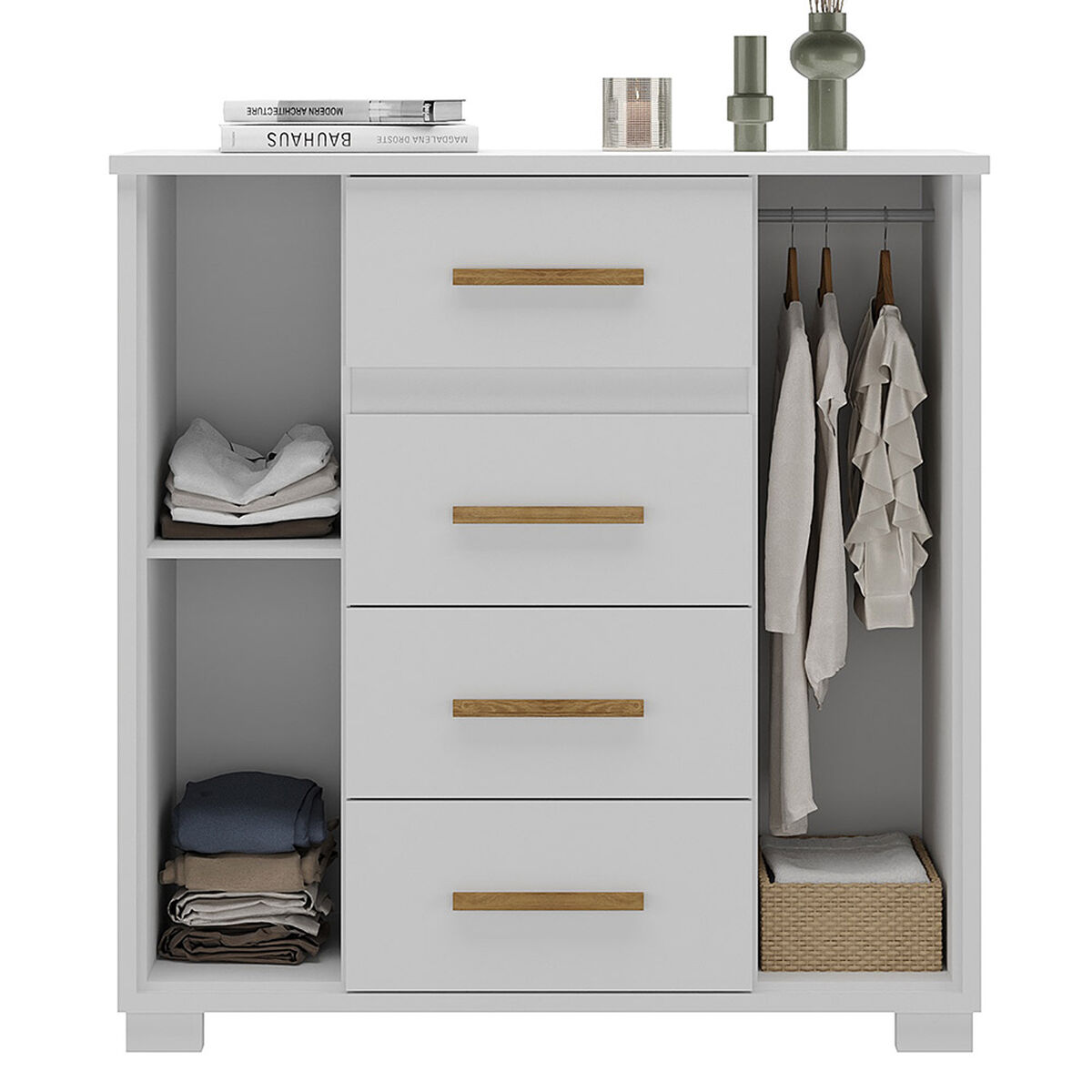 C&oacute;moda Di Poretti Design Kyra 4 Cajones 2 Puertas Blanco