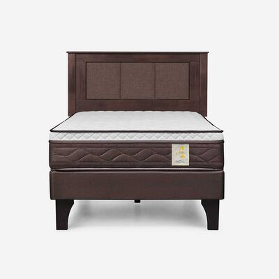 Cama Europea Rosen 1 Plaza New Style 4 Plus + Respaldo Rachel