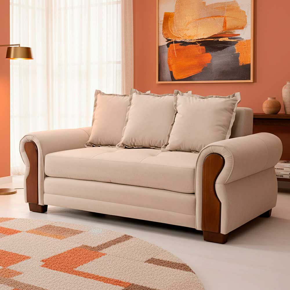 Sofá Living Factory Arizona 2 Cuerpos Beige
