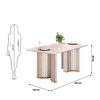 Juego de Cómedor Altavision Luma 6 Sillas Blanco Crema
