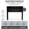 Combo Oficina Escritorio Wengue + Silla New York Negra y Blanca Arthome