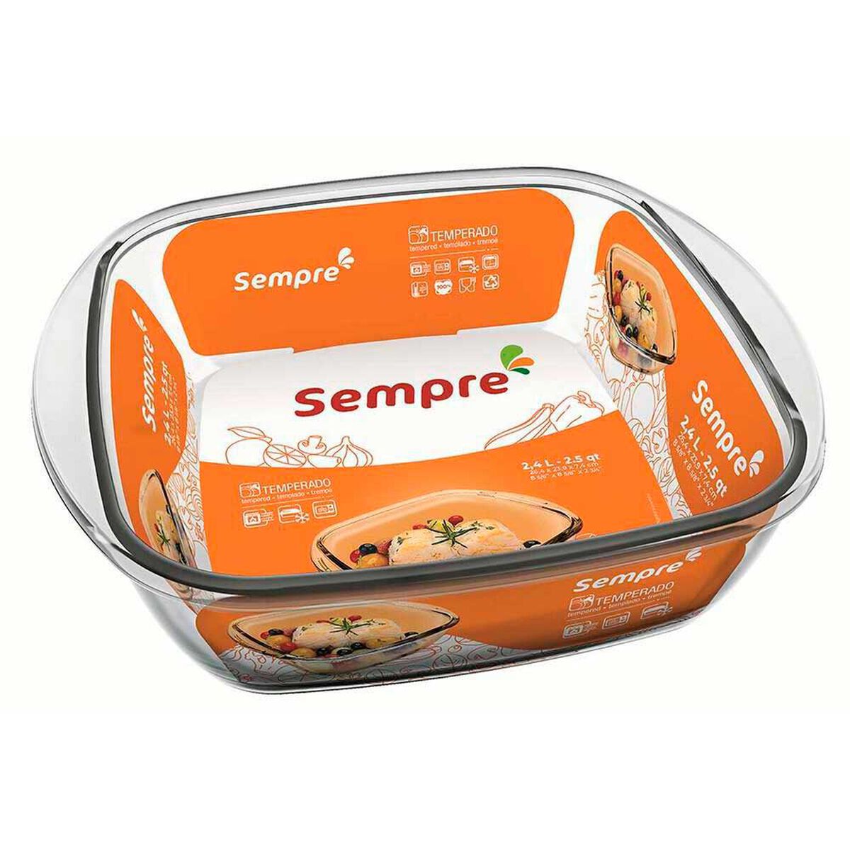 Set 3 Asaderas Refractarias Nadir Sempre Cuadradas