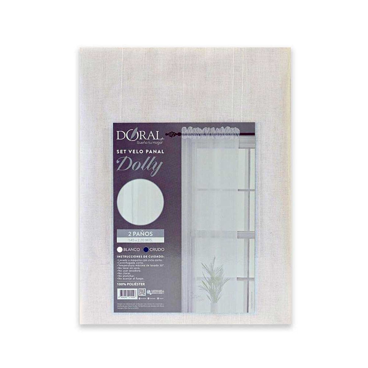 Juego Velos Doral Dolly 220 x 145 cm Crudo