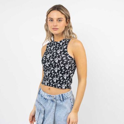 Polera Crop Sin Mangas Mujer Icono
