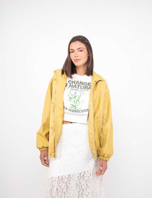 Imagen 1 del producto Chaqueta Ecocuero Mujer Icono Amarillo