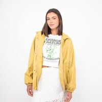 Chaqueta Ecocuero Mujer Icono Amarillo