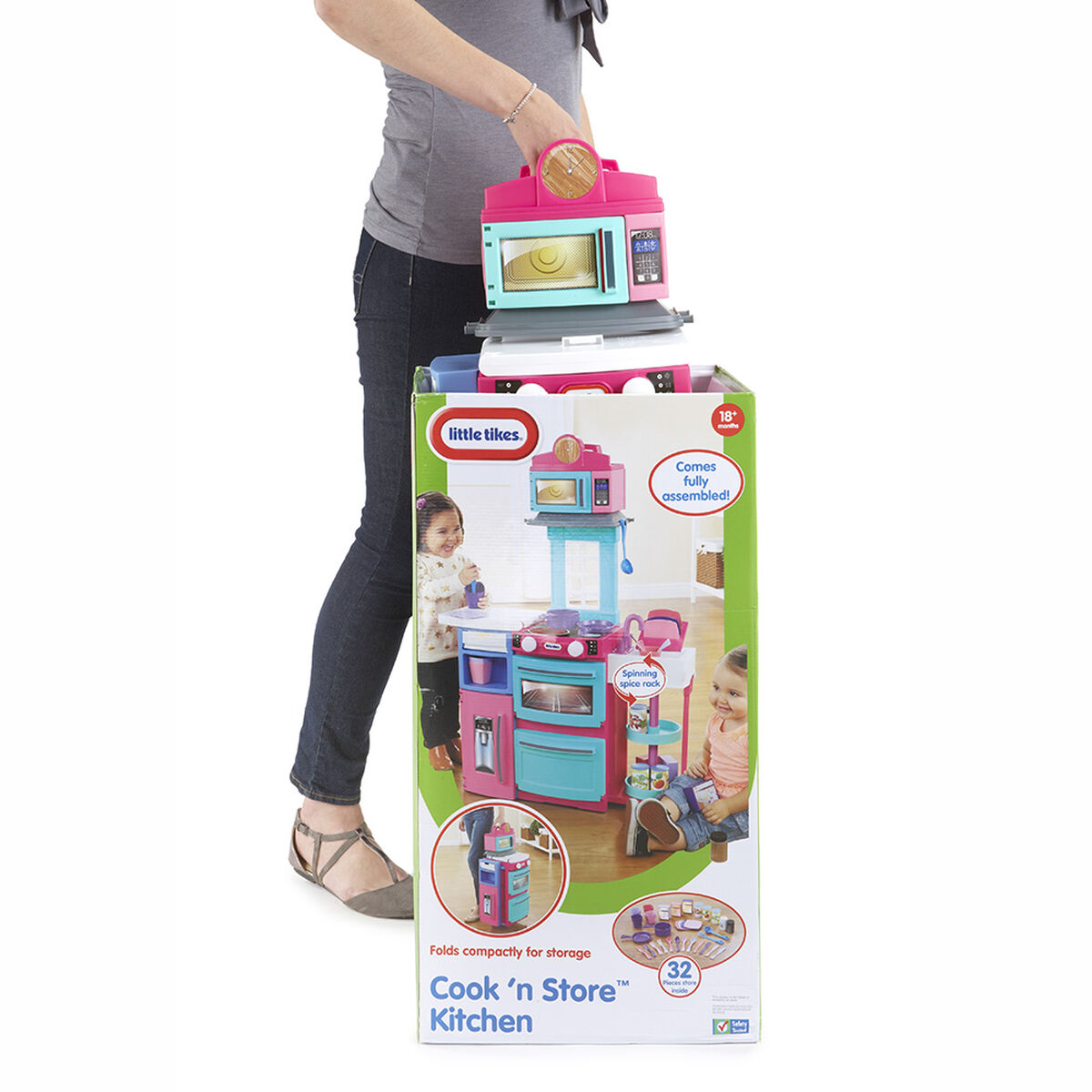 Cocina Cook'N Store Rosada Little Tikes