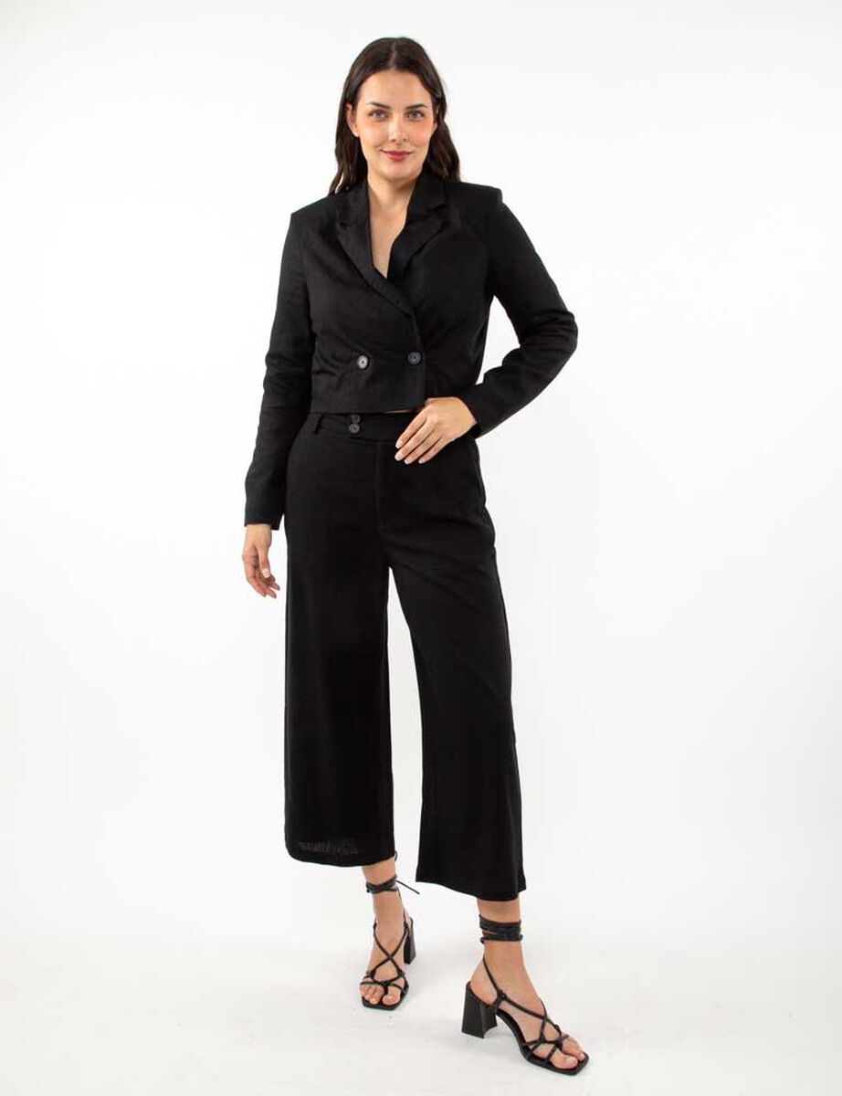 Pantalón Lino Culotte Mujer Zibel