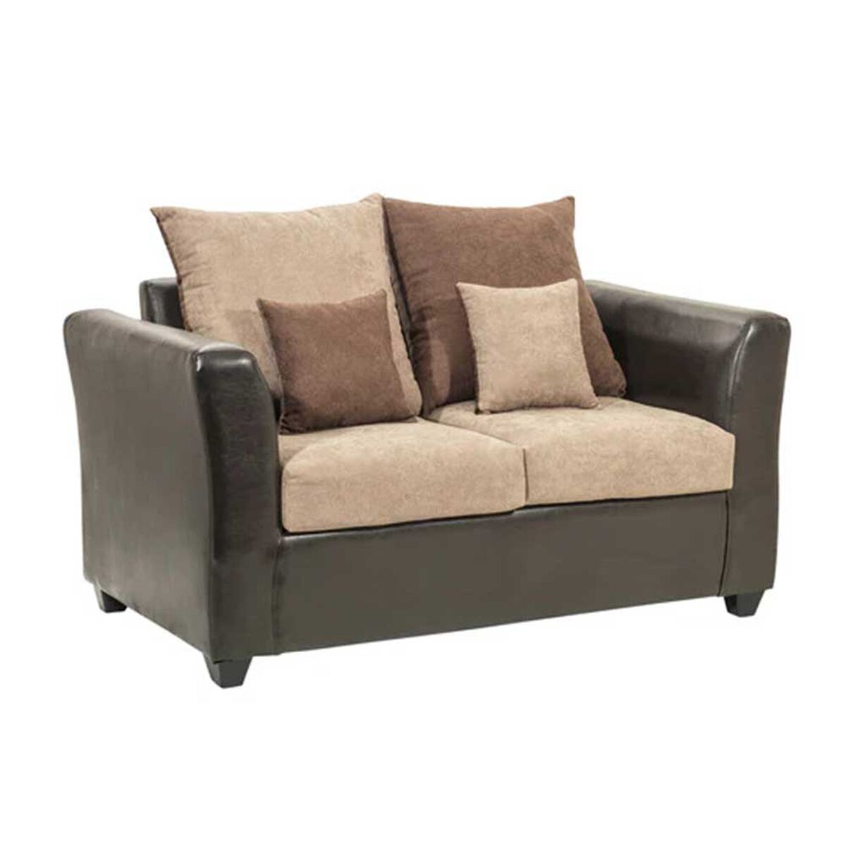 Juego de Living Deco Class Venecia Sofá 3 Cuerpos + Sofá 2 Cuerpos  Café Beige