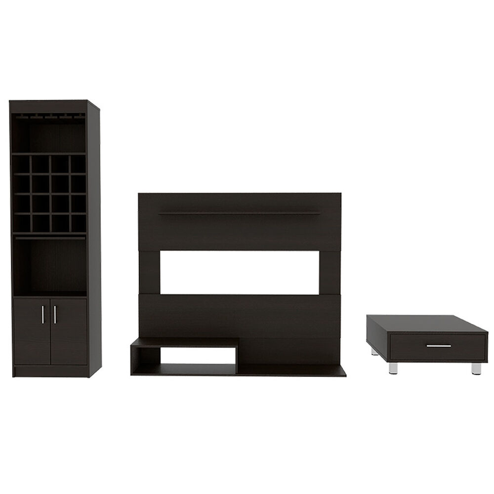 TUHOME Set Panel TV + Muebles Bar + Mesa de Centro