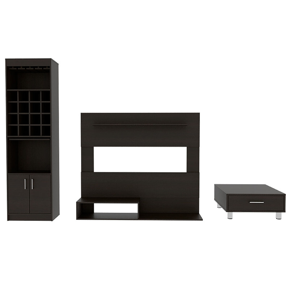 Set Panel TV + Muebles Bar + Mesa de Centro