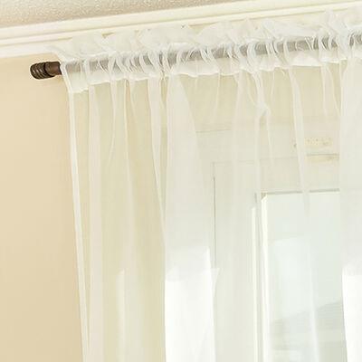 Imagen 2 del producto Juego de Velos Doral Liso Pasador 140 x 220 cm Blanco