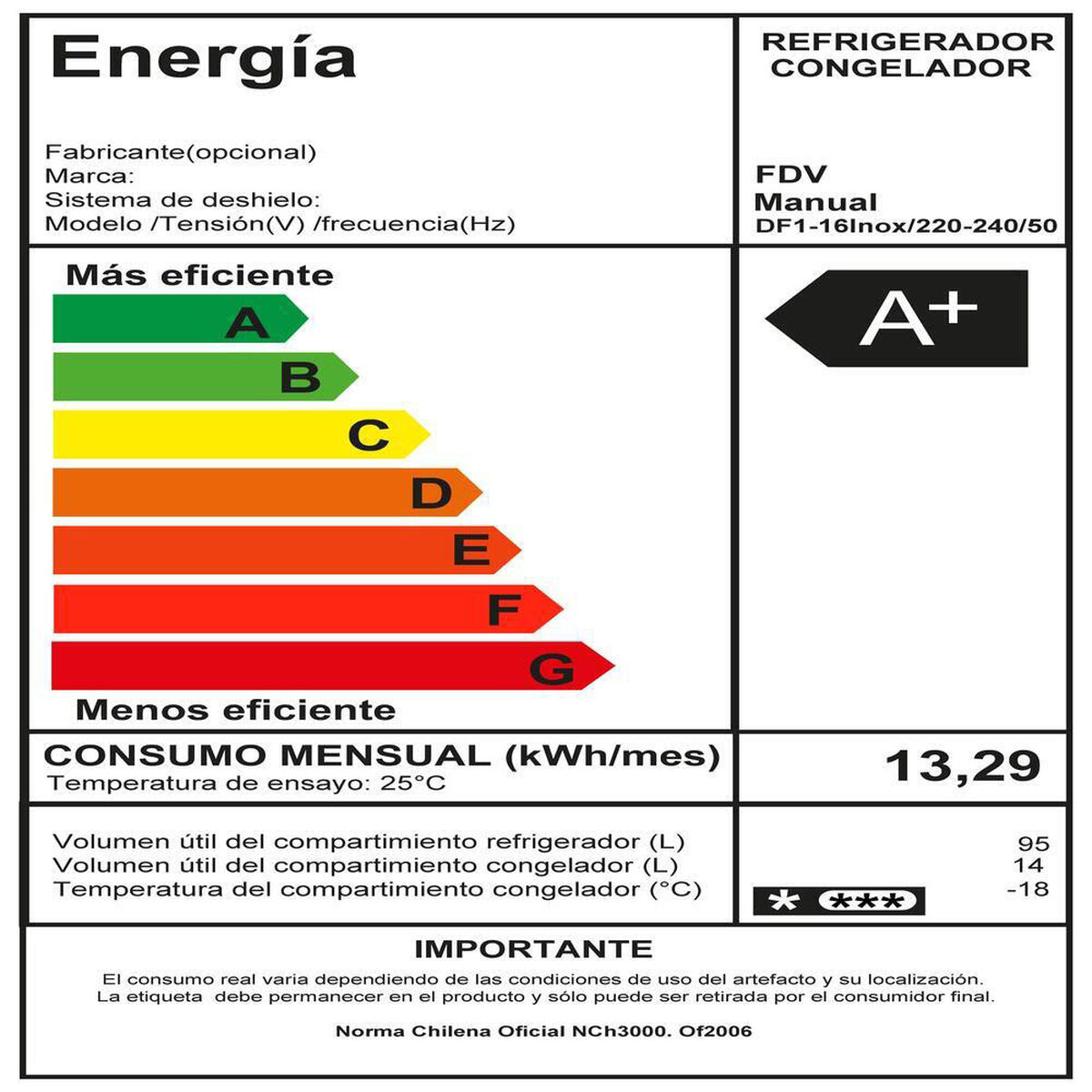 Frigobar FDV Elegance 2.0 107 L
