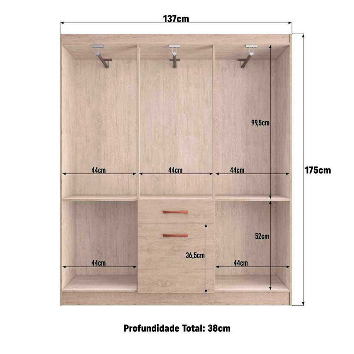Cl&oacute;set Altavision 5806 6 Puertas 1 Cajones Arena