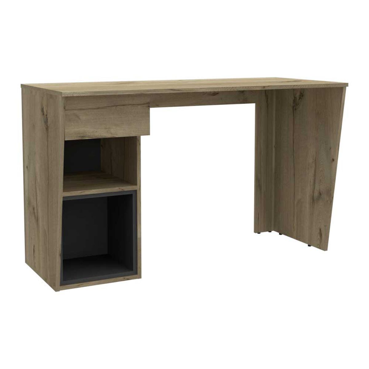 Escritorio Recto TuHome Berlin 1 Cajón Duna Plomo