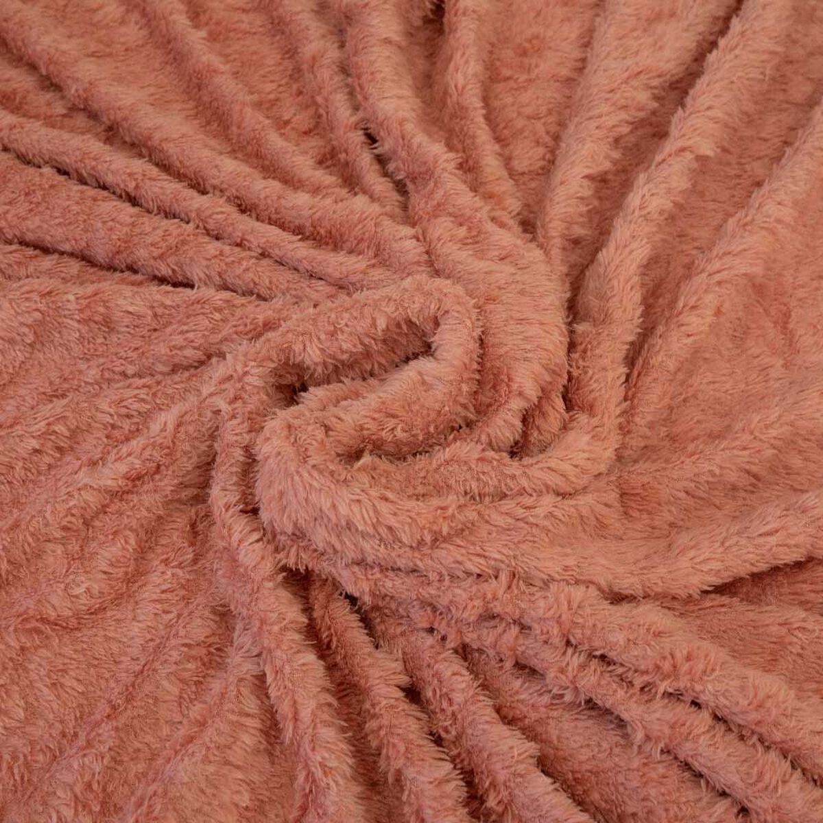 Frazada Doral 1,5 Plazas Chiporro Jacquard Liso Coral