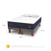 Cama Europea CIC Base Dividida King S&uacute;per Premium + Almohadas Viscoel&aacute;sticas