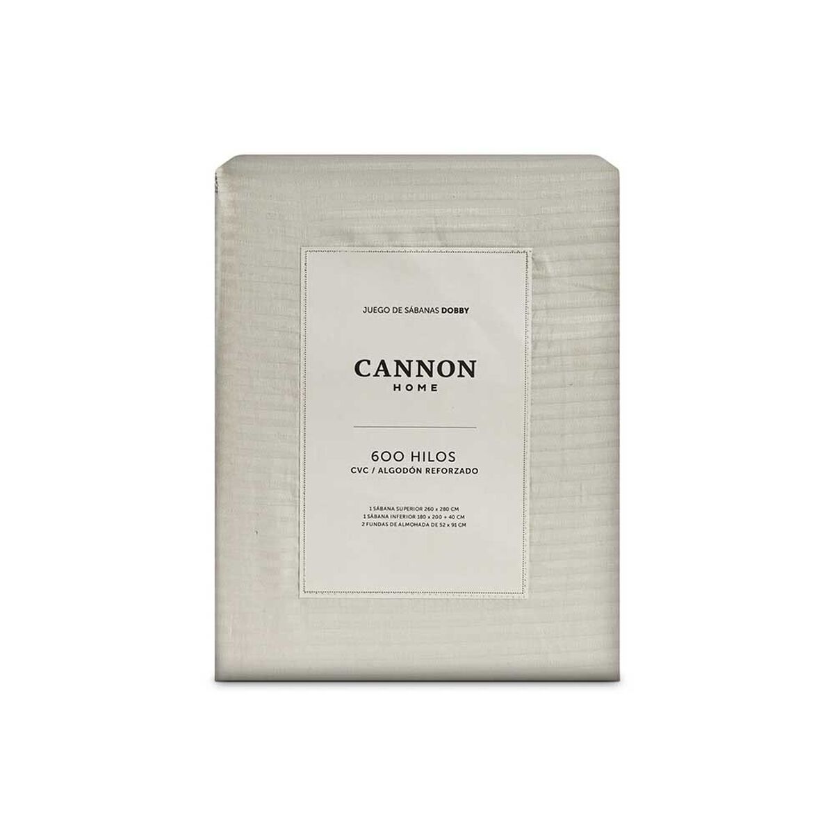 Juego de S&aacute;banas Cannon2 Plazas 600 Hilos Dobby Beige