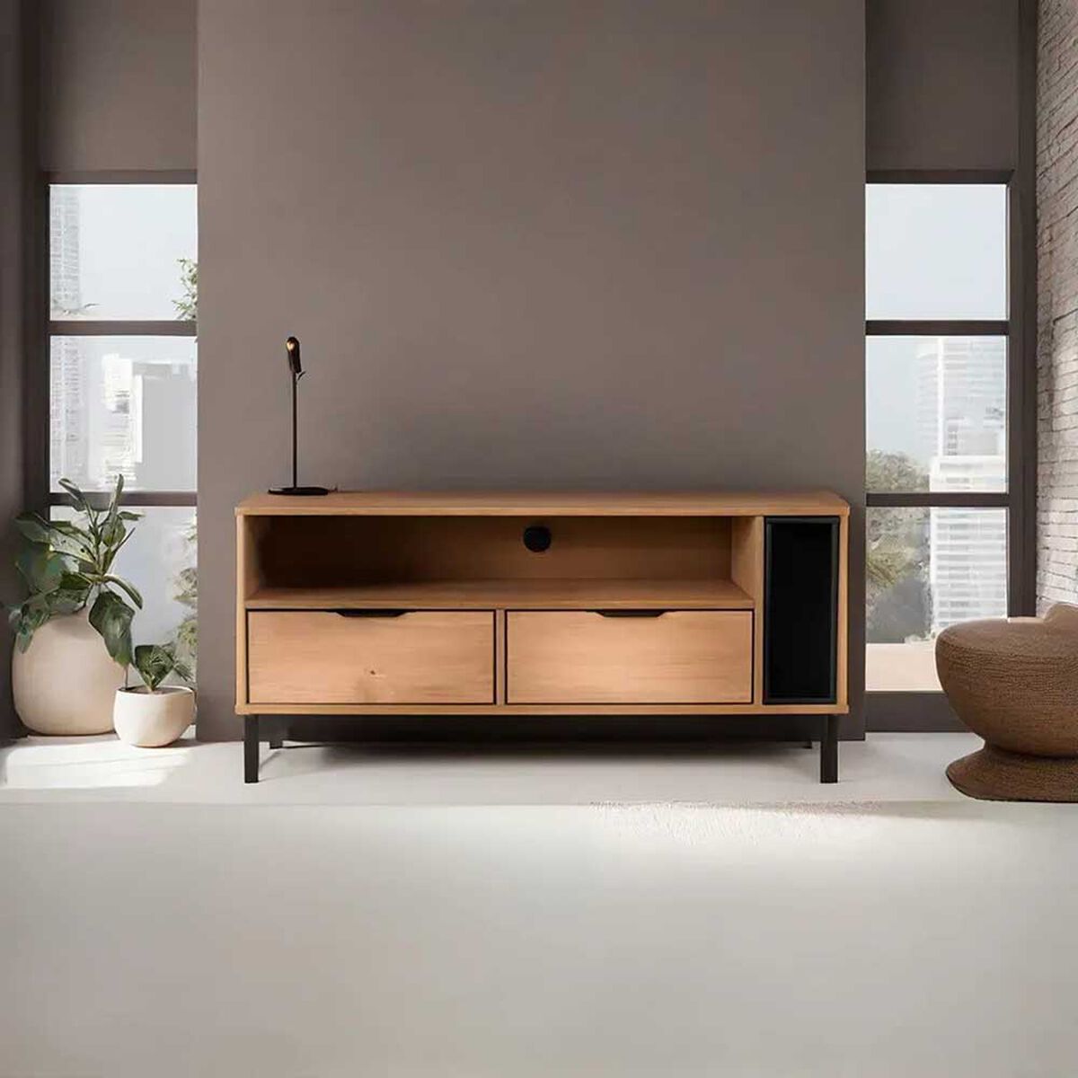Rack TV Vekkahome Arenas Hasta 43" Café