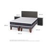 Cama Europea CIC Base Dividida King Ortopedic + Respaldo + 2 Veladores Villarrica