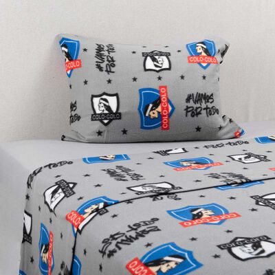 Juego de Sábanas Colo-Colo 1,5 Plazas Estampado Multicolor