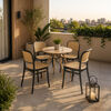 Juego de Comedor Vekkahome Loft Duna 4 Sillas Caf&eacute;