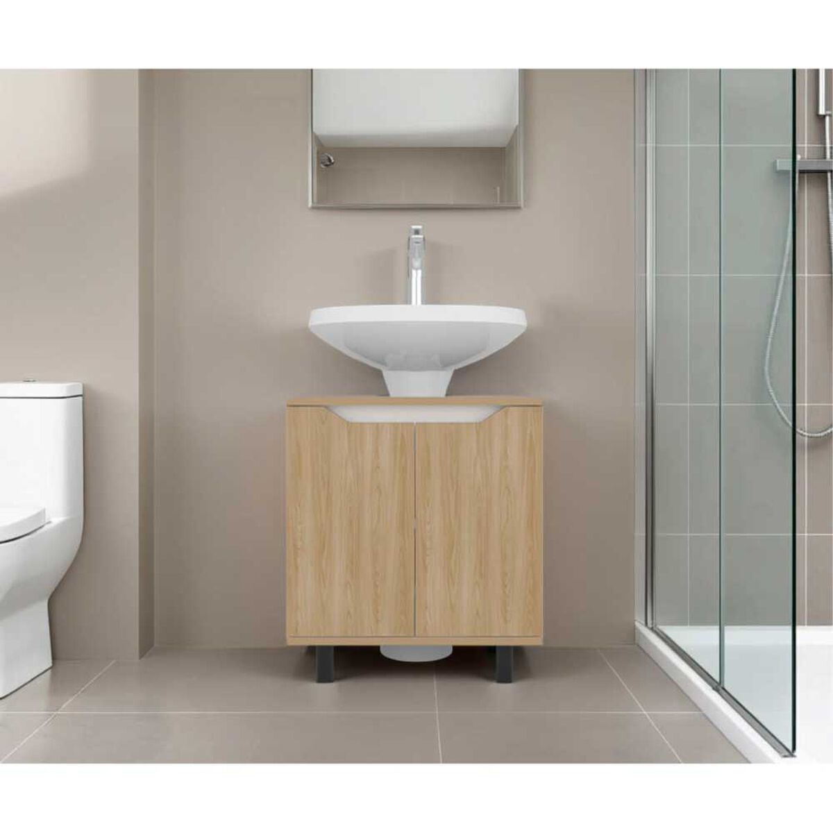 Mueble para Lavamanos Tuhome Marlo Fresno Europeo Blanco