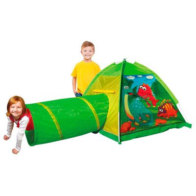 Tienda + Tunel Dinosaurio Verde Gamepower  170X112X94 cm
