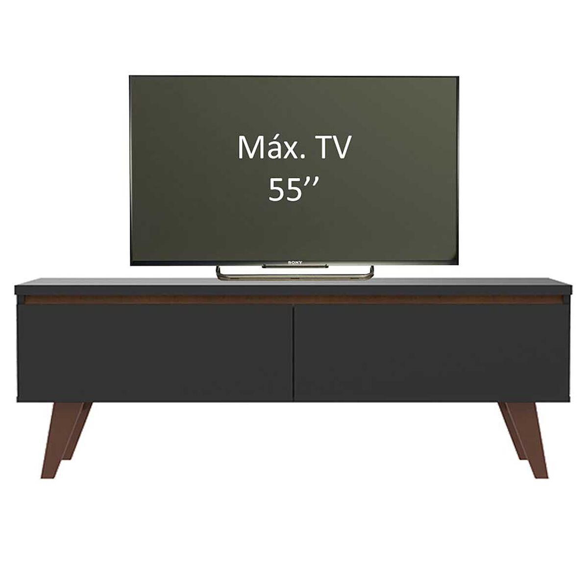 Rack TV Vekkahome Le Mans Hasta 55" Negro