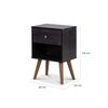 Velador CIC Munich Gales 1 Cajón Negro