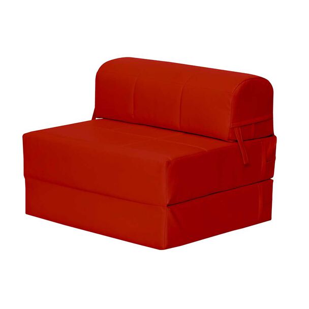 Sofá Cama Latam Home PU Siena 1 Cuerpo Rojo