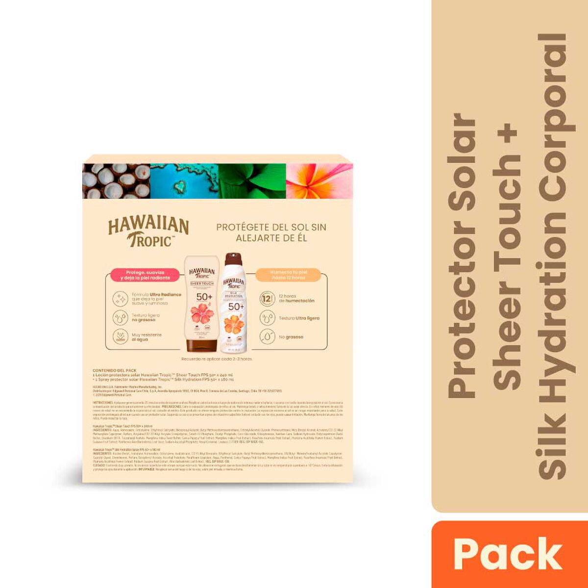 Set Protector Solar Hawaiian Tropic Sheer Touch 240 ml + Silk Hydration 180 ml