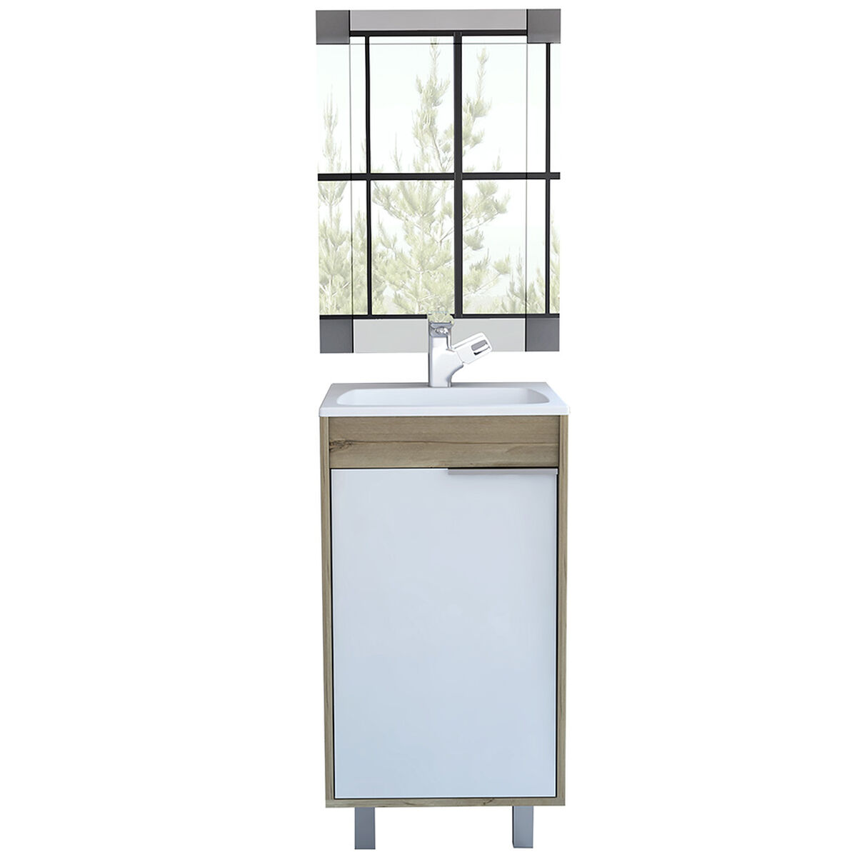 Mueble de Lavamanos Piso + Espejo TuHome Carter