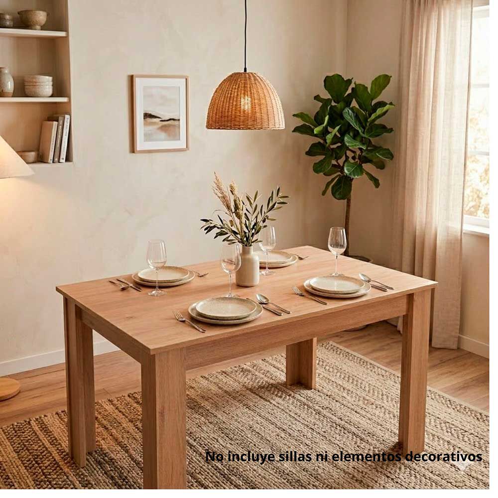TUHOME Mesa de Comedor Portofino 120 Cm Rovere