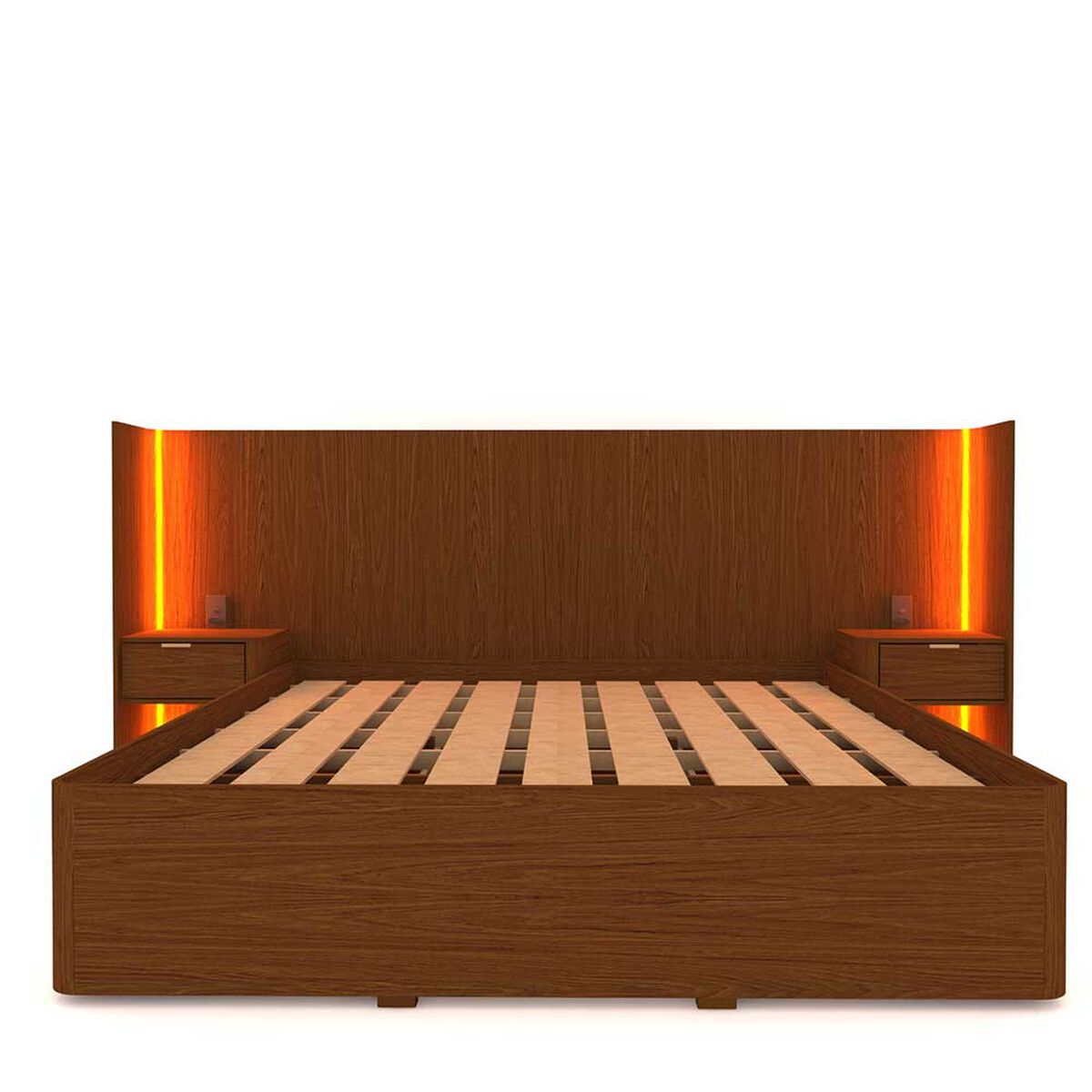 Marquesa Americana Decocasa 2 Plazas + Respaldo + 2 Veladores Lux