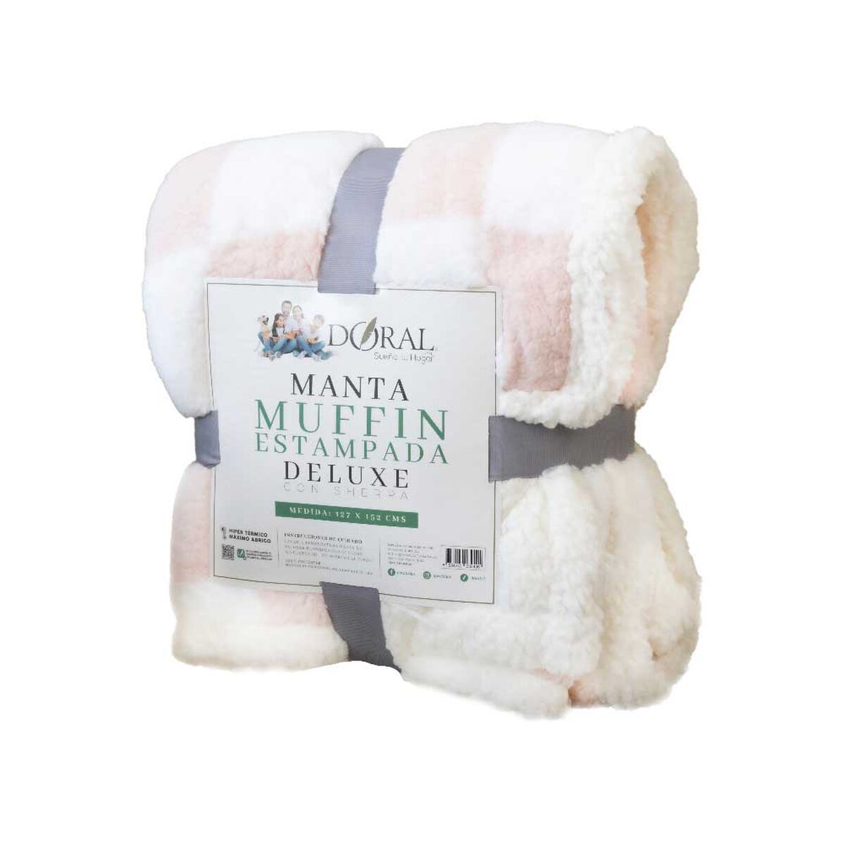 Manta Doral Muffin Estampada 127x152 cm D8