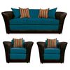 Juego de Living Elegant Detail Minesota Sof&aacute; 3 Cuerpos + Dos Sillones 1 Cuerpo Azul
