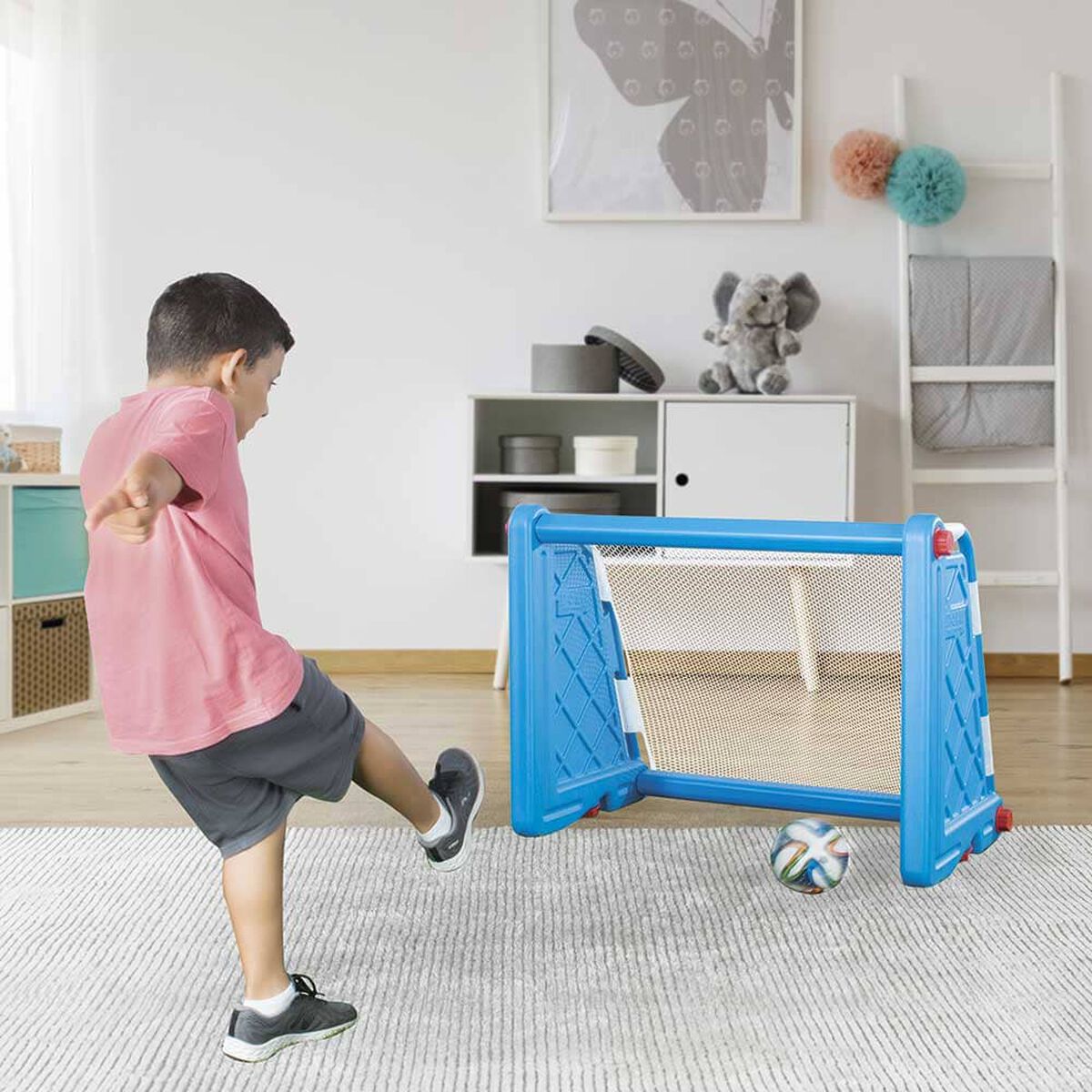Arco De Futbol Azul Dolu