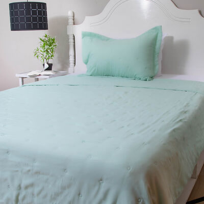 Quilt Doral 1,5 Plazas Menta Juliett