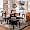 Juego de Comedor Roca Capitolio 4 Sillas Canela Negro